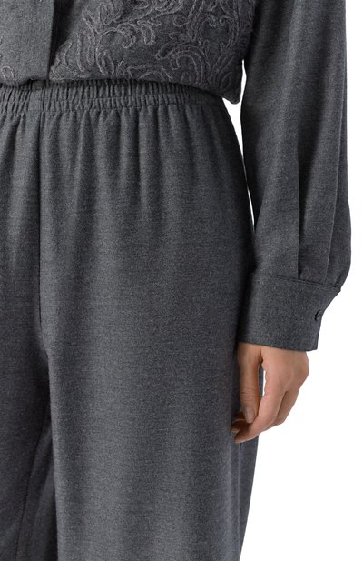 Хлопковые брюки ERMANNO SCERVINO серого цвета по цене 89400 руб., арт. D474P300XQH, фото 5 Хлопковые брюки ERMANNO SCERVINO, арт. D474P300XQH, фото 5
