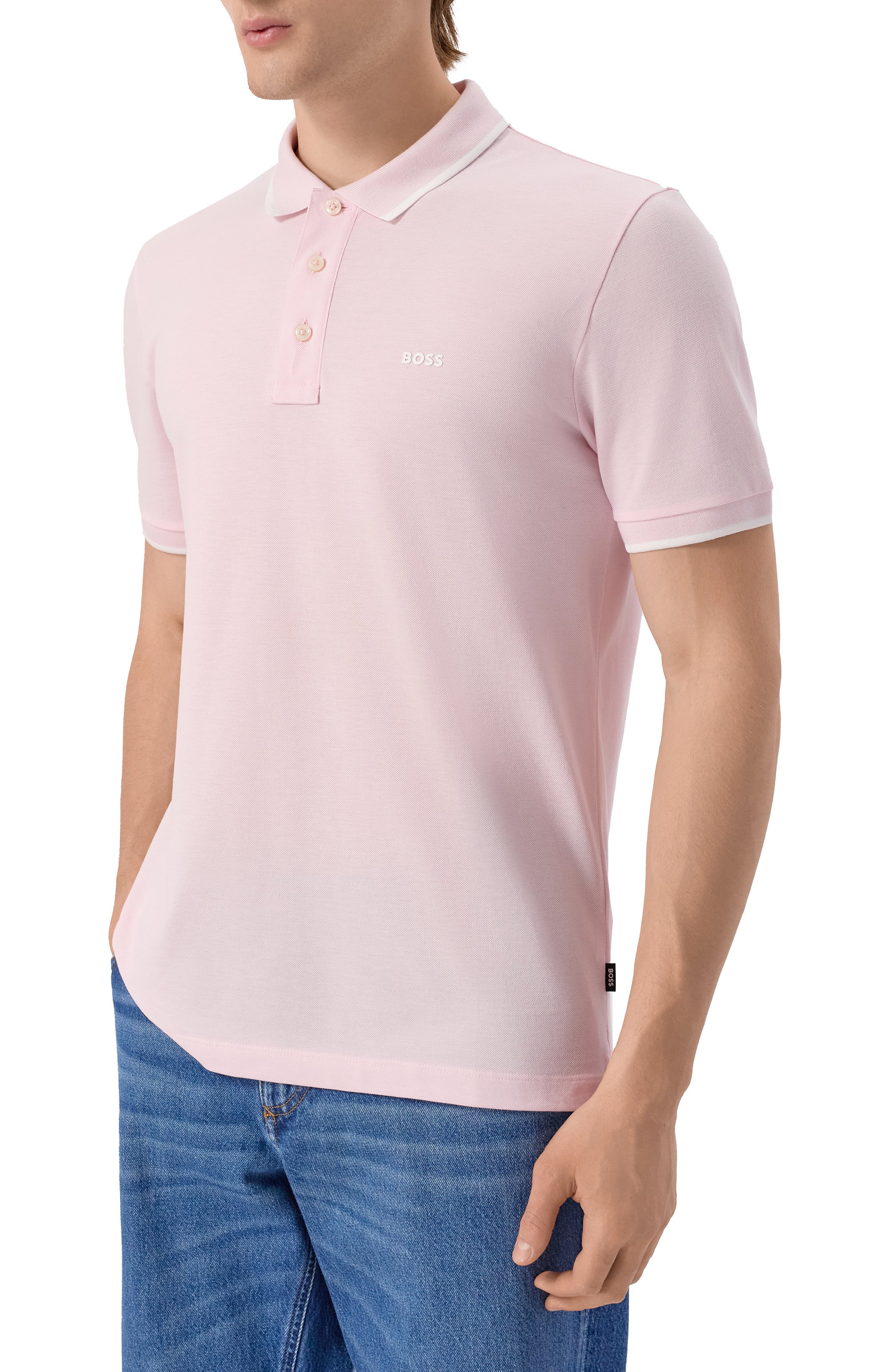 Хлопковое поло BOSS, арт. 50494697, фото 3