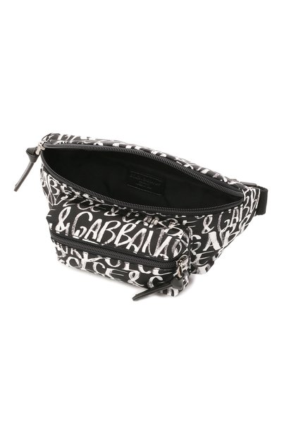 Поясная сумка DOLCE & GABBANA черно-белого цвета по цене 24550 руб., арт. EM0103/AW426, фото 3 Поясная сумка DOLCE & GABBANA, арт. EM0103/AW426, фото 3