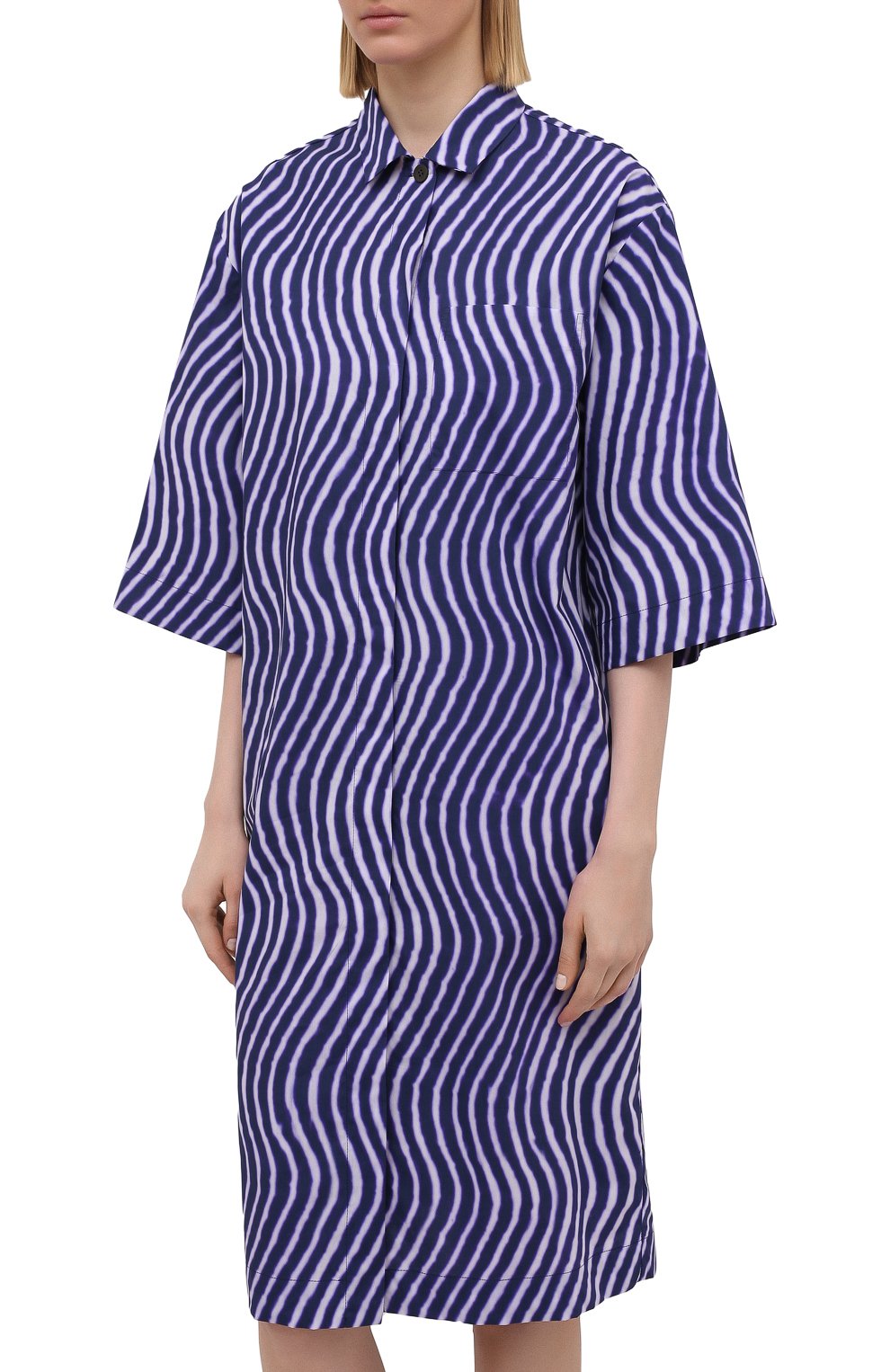 Хлопковое платье DRIES VAN NOTEN фиолетового цвета по цене 59350 руб., арт. 211-11084-2009, фото 3 Хлопковое платье DRIES VAN NOTEN, арт. 211-11084-2009, фото 3