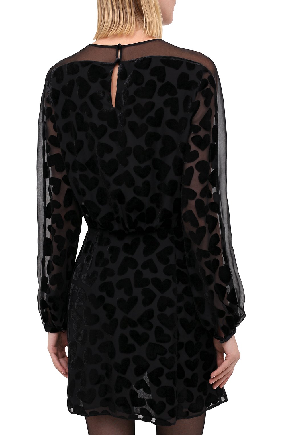 Платье из вискозы и шелка SAINT LAURENT, арт. 627116/Y5B11, фото 4