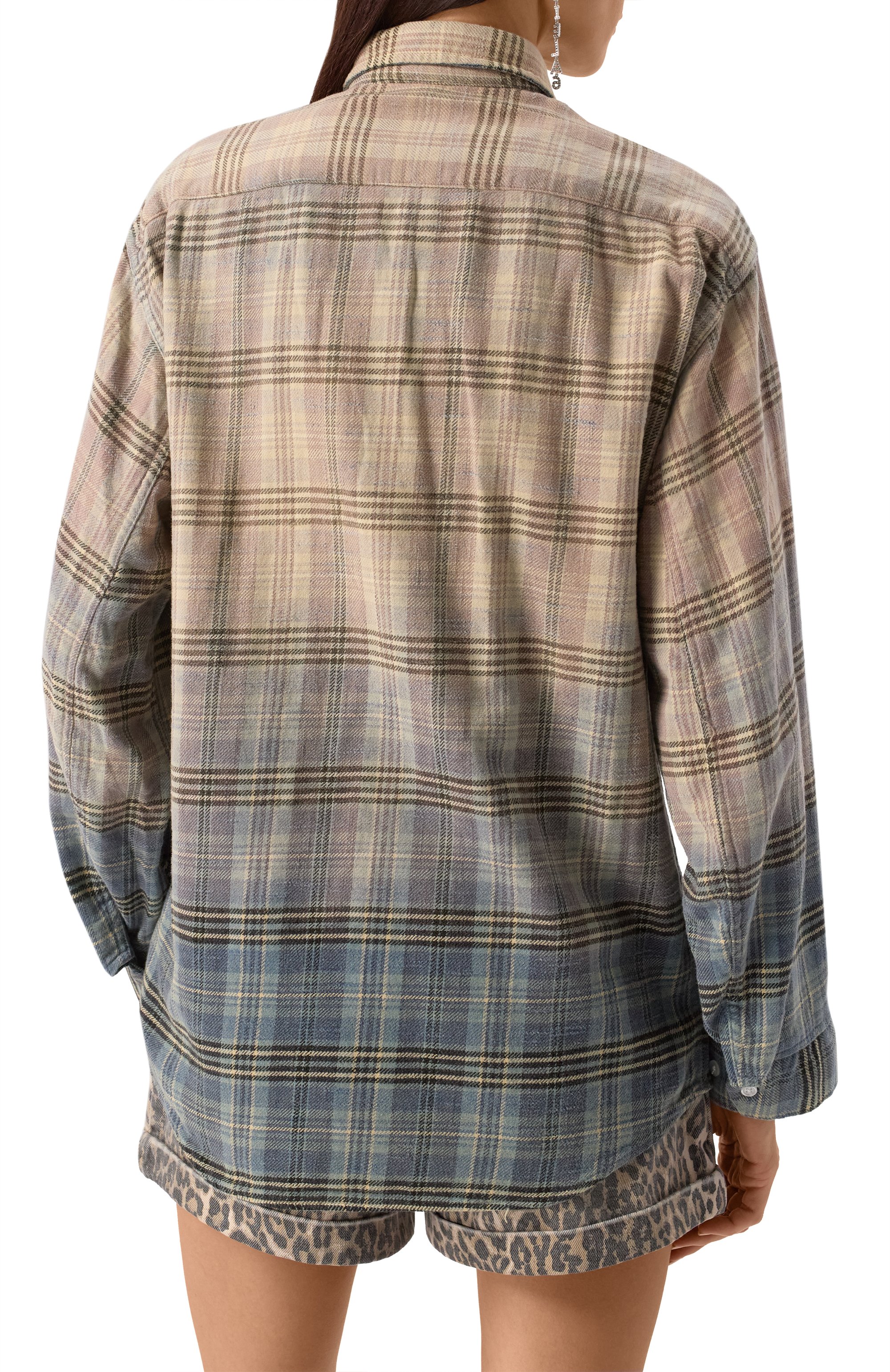 Хлопковая рубашка R13 разноцветного цвета по цене 74600 руб., арт. R13WR266-R458B, фото 4 Хлопковая рубашка R13, арт. R13WR266-R458B, фото 4