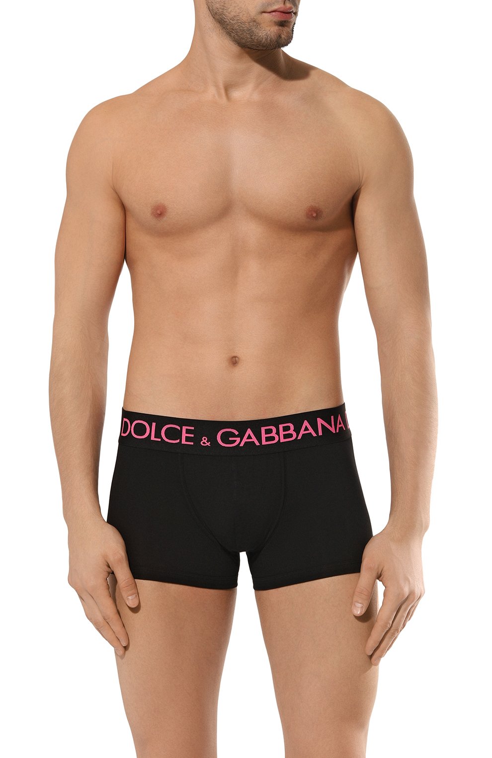 Хлопковые боксеры DOLCE & GABBANA черного цвета по цене 7995 руб., арт. M4E19J/FUEB0, фото 2 Хлопковые боксеры DOLCE & GABBANA, арт. M4E19J/FUEB0, фото 2