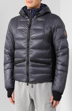 Мужская пуховик mouthe MONCLER GRENOBLE темно-серого цвета, арт. E2-097-41381-85-53071 | Фото 3 (Материал подклада: Синтетический материал; Материал утеплителя: Пух и перо; Статус проверки: Проверена категория; Материал внешний: Синтетический материал; Мужское Кросс-КТ: Пуховик-верхняя одежда, Верхняя одежда; Рукава: Длинные; Длина (верхняя одежда): Короткие; Кросс-КТ: Пуховик, Куртка, другое; Материал сплава: Проставлено; Драгоценные камни: Проставлено; Стили: Кэжуэл)