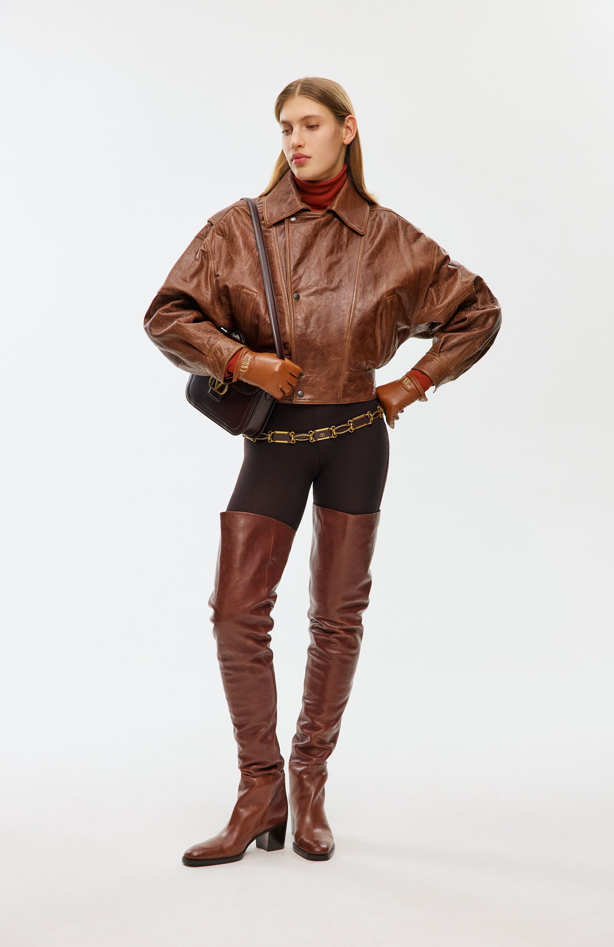 Легинсы ANDREA YA'AQOV коричневого цвета по цене 38050 руб., арт. 25WTIB47./M0DAL, фото 6 Легинсы ANDREA YA'AQOV, арт. 25WTIB47./M0DAL, фото 6