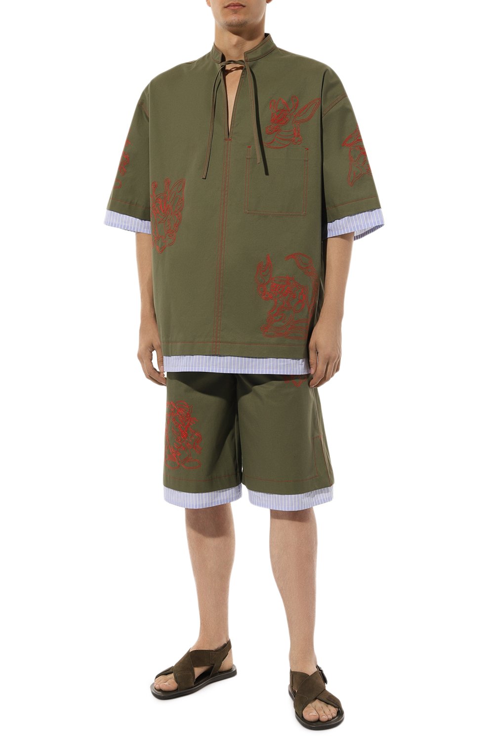 Хлопковая рубашка OFF-WHITE, арт. 0MGG005F24FAB001, фото 2