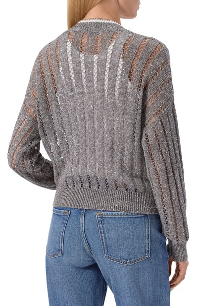 Льняной кардиган BRUNELLO CUCINELLI, арт. MC0559416, фото 4