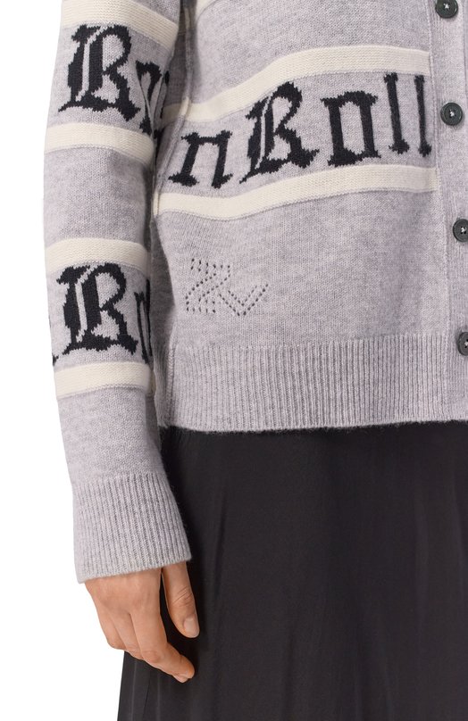 Кардиган из шерсти и кашемира Zadig and Voltaire KWCA01676 Серый  KWCA01676 Фото 5