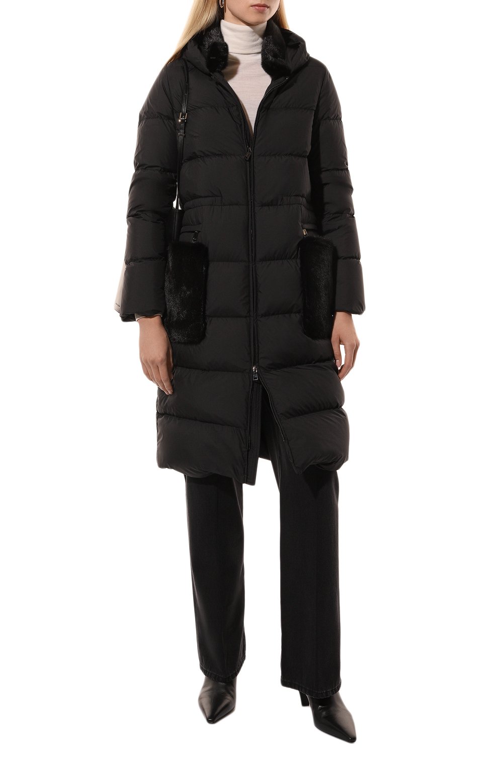 Пуховик с отделкой из меха норки MANZONI24, арт. 24M1309-NY0V/, фото 2