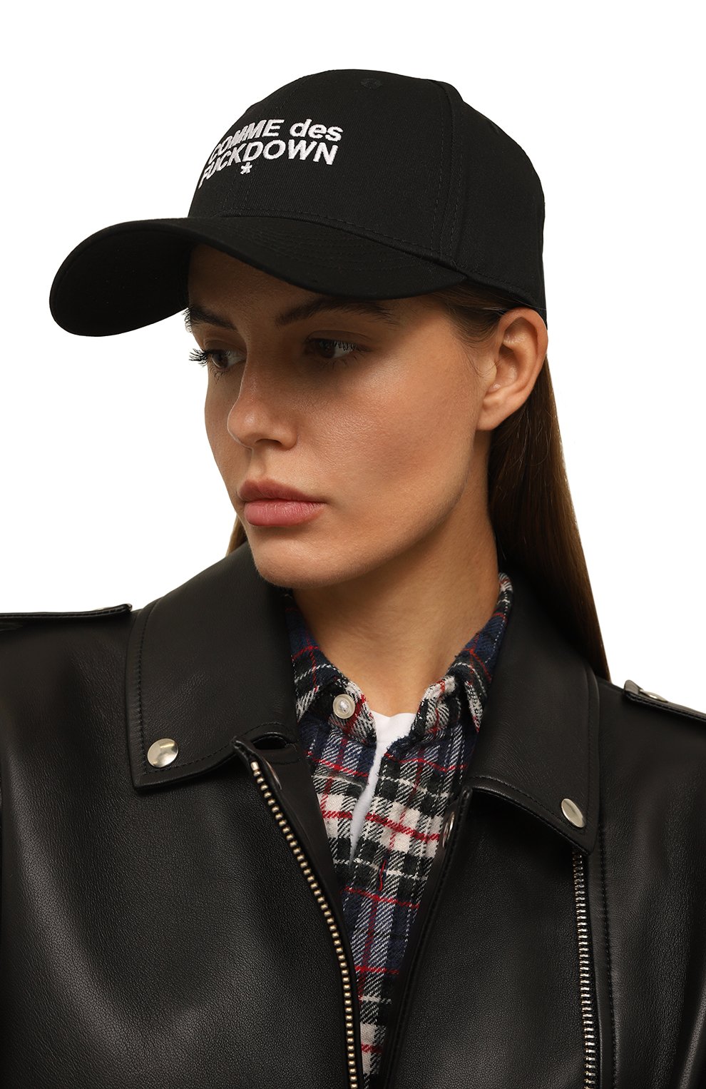 Хлопковая бейсболка COMME DES FUCKDOWN черного цвета по цене 7395 руб., арт. CDFAD679, фото 2 Хлопковая бейсболка COMME DES FUCKDOWN, арт. CDFAD679, фото 2