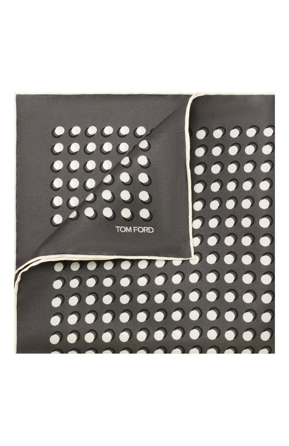 Шелковый платок TOM FORD серого цвета по цене 19750 руб., арт. 6TF96/TF312, фото 1 Шелковый платок TOM FORD, арт. 6TF96/TF312, фото 1