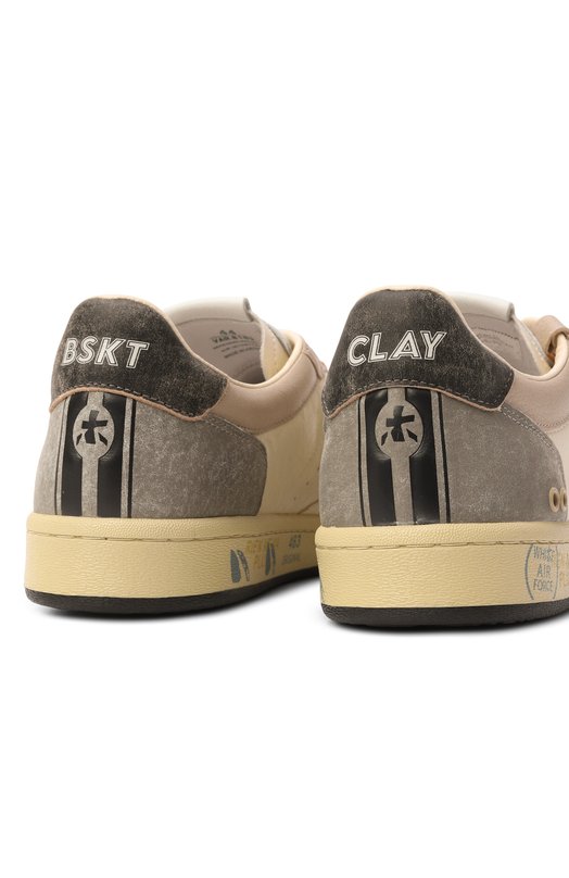 Кожаные кеды Bskt Clay Premiata BSKTCLAY/VAR 8163 Кремовый  BSKTCLAY/VAR 8163 Фото 6