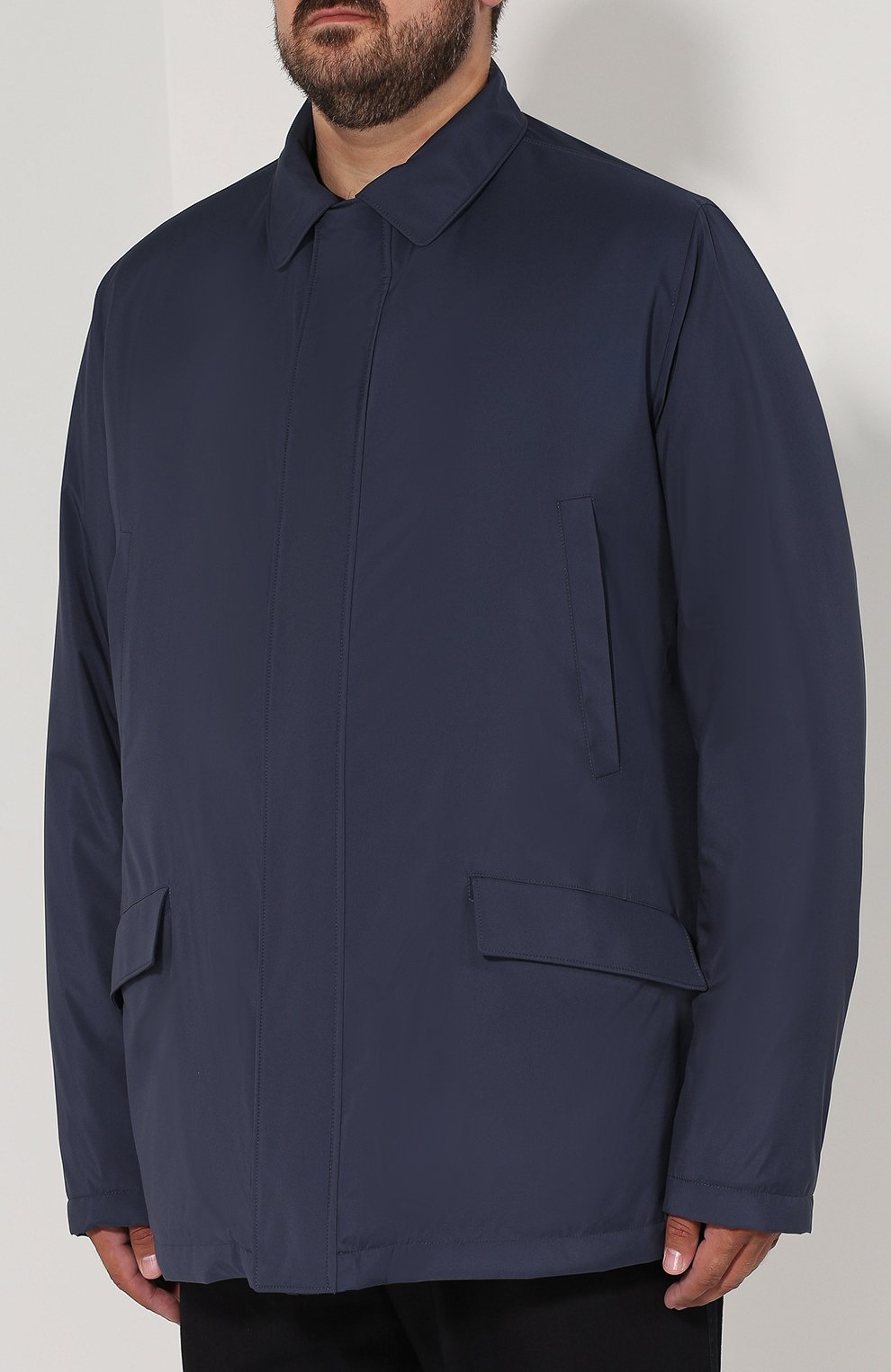 Куртка на молнии с внутренней меховой отделкой LORO PIANA синего цвета по цене 799500 руб., арт. FAI2084, фото 3 Куртка на молнии с внутренней меховой отделкой LORO PIANA, арт. FAI2084, фото 3