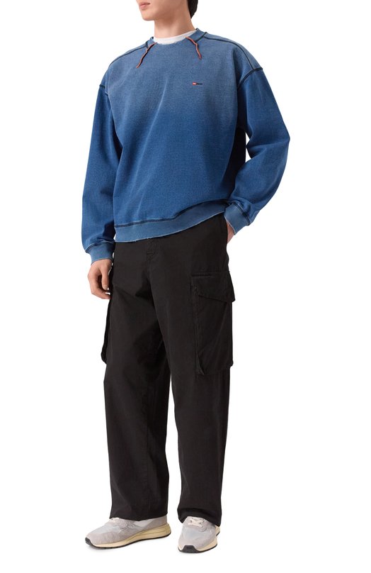 Хлопковый свитшот Diesel A19992/0PKAH Синий  A19992/0PKAH Фото 2