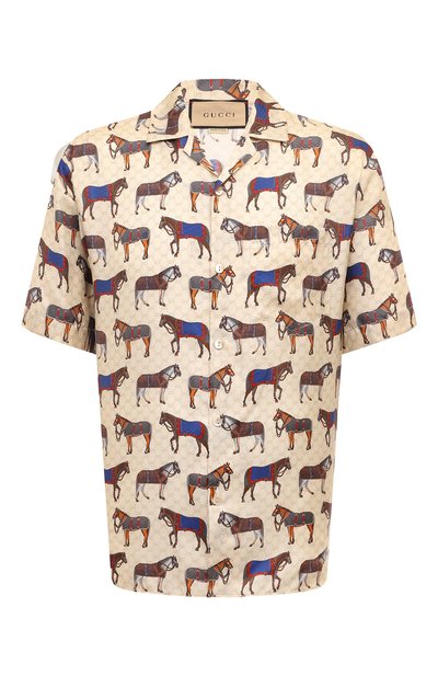 Мужская шелковая рубашка GUCCI, арт. 770432/ZAPEG