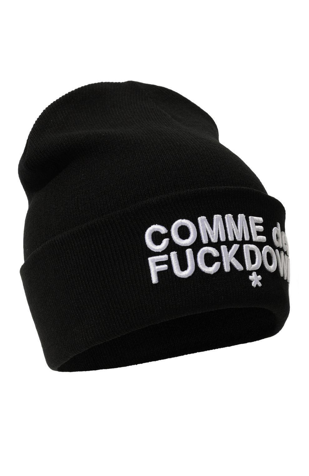 Шапка COMME DES FUCKDOWN черного цвета по цене 6995 руб., арт. CFACX00202, фото 1 Шапка COMME DES FUCKDOWN, арт. CFACX00202, фото 1