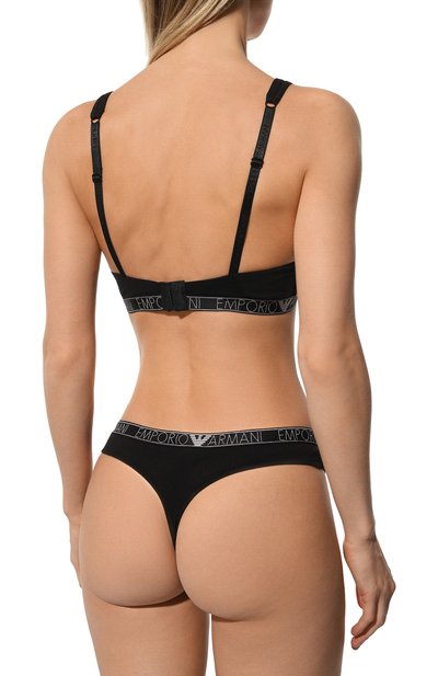 Комплект из двух трусов-стрингов EMPORIO ARMANI черного цвета по цене 5590 руб., арт. 163333/4R223, фото 3 Комплект из двух трусов-стрингов EMPORIO ARMANI, арт. 163333/4R223, фото 3