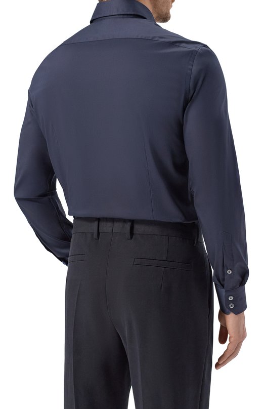 Хлопковая сорочка Van Laack VL-RIVARA-SF05N/150444 Синий  VL-RIVARA-SF05N/150444 Фото 4