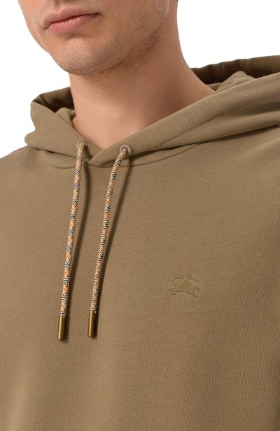Хлопковое худи BURBERRY темно-бежевого цвета по цене 96250 руб., арт. 8127603, фото 5 Хлопковое худи BURBERRY, арт. 8127603, фото 5