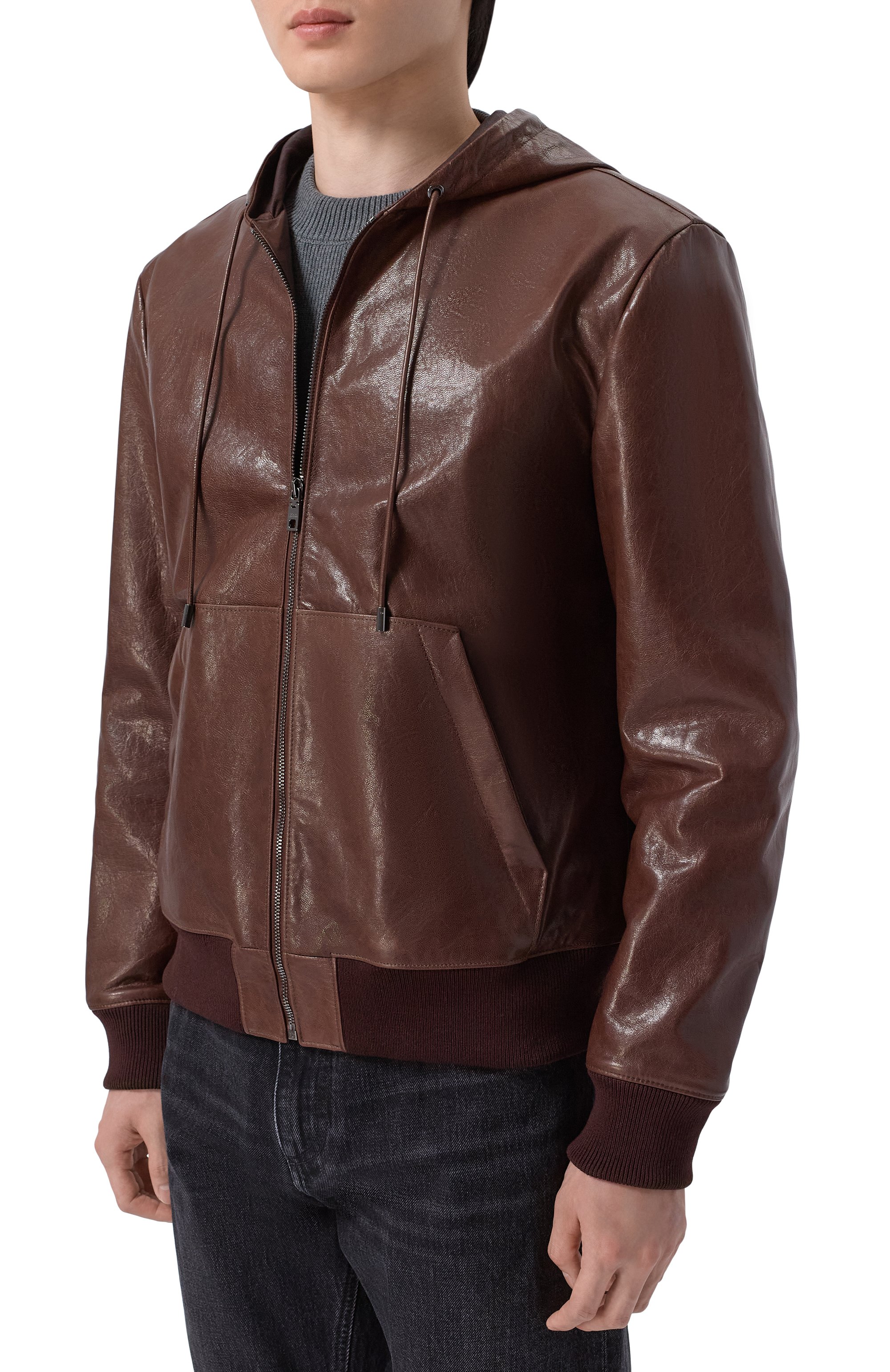 Кожаный бомбер DOLCE & GABBANA, арт. G9BIIL/HULY2, фото 3