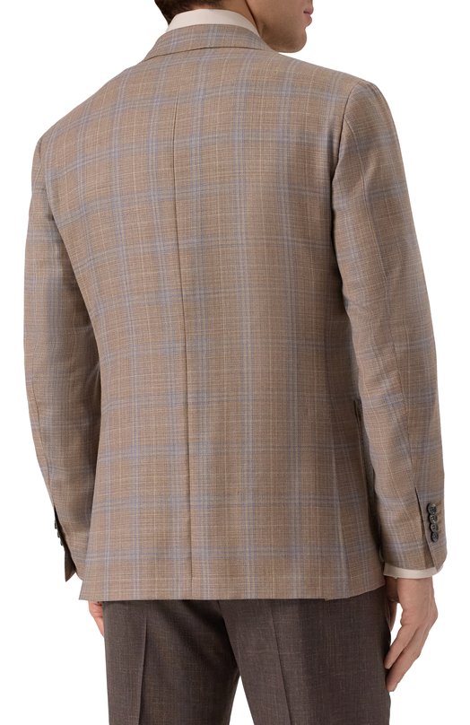 Шерстяной пиджак Canali 23275-CF05069 Коричневый  23275-CF05069 Фото 6