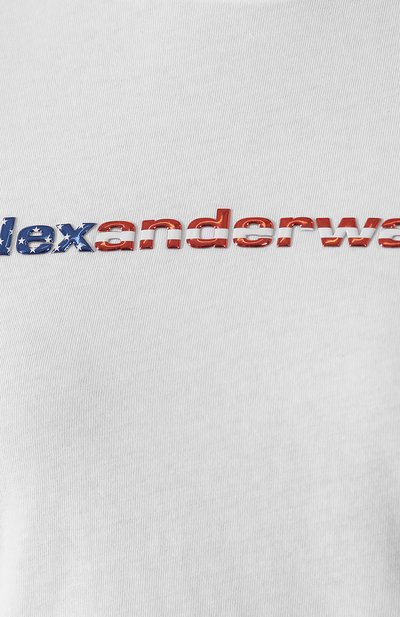 Хлопковая футболка ALEXANDER WANG белого цвета по цене 14600 руб., арт. 1W491209B0, фото 5 Хлопковая футболка ALEXANDER WANG, арт. 1W491209B0, фото 5
