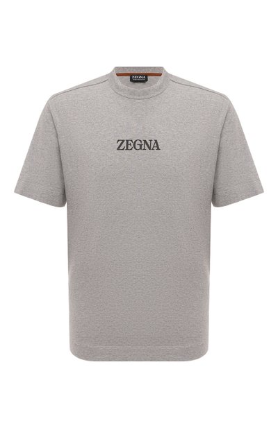 Мужская хлопковая футболка ZEGNA, арт. UD364A7/D777