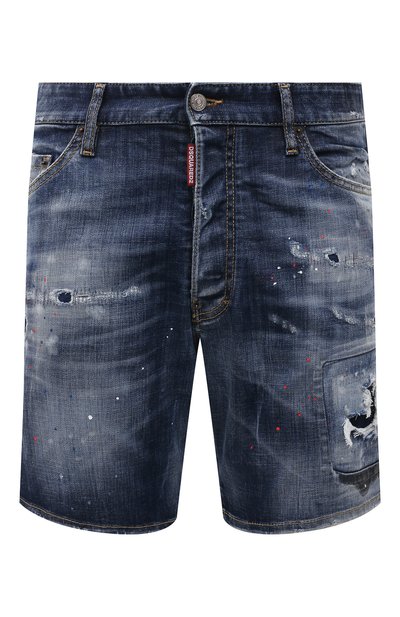 Джинсовые шорты DSQUARED2 темно-синего цвета по цене 39950 руб., арт. S71MU0629/S30342, фото 1 Джинсовые шорты DSQUARED2, арт. S71MU0629/S30342, фото 1