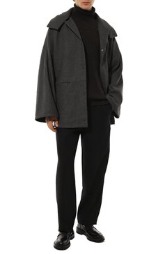 Мужской шерстяная водолазка DRIES VAN NOTEN темно-коричневого цвета, арт. 242-021225-9702 | Фото 2 (Материал внешний: Шерсть; Рукава: Длинные; Материал сплава: Проставлено; Длина (для топов): Стандартные; Драгоценные камни: Проставлено; Мужское Кросс-КТ: Во�долазка-одежда; Принт: Без принта; Стили: Минимализм)