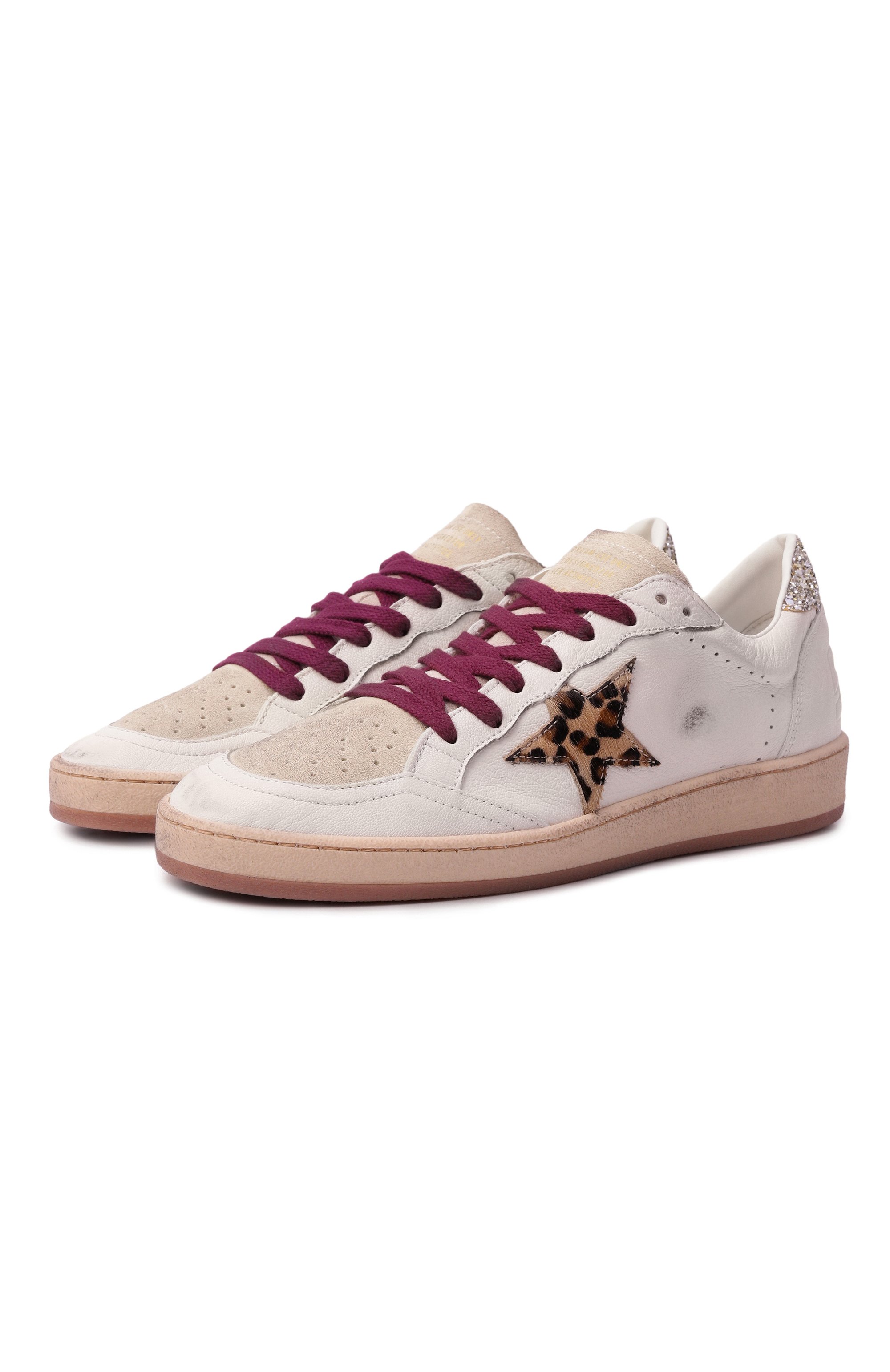 Кожаные кеды ball star GOLDEN GOOSE DELUXE BRAND, арт. GWF00117.F008068, фото 1
