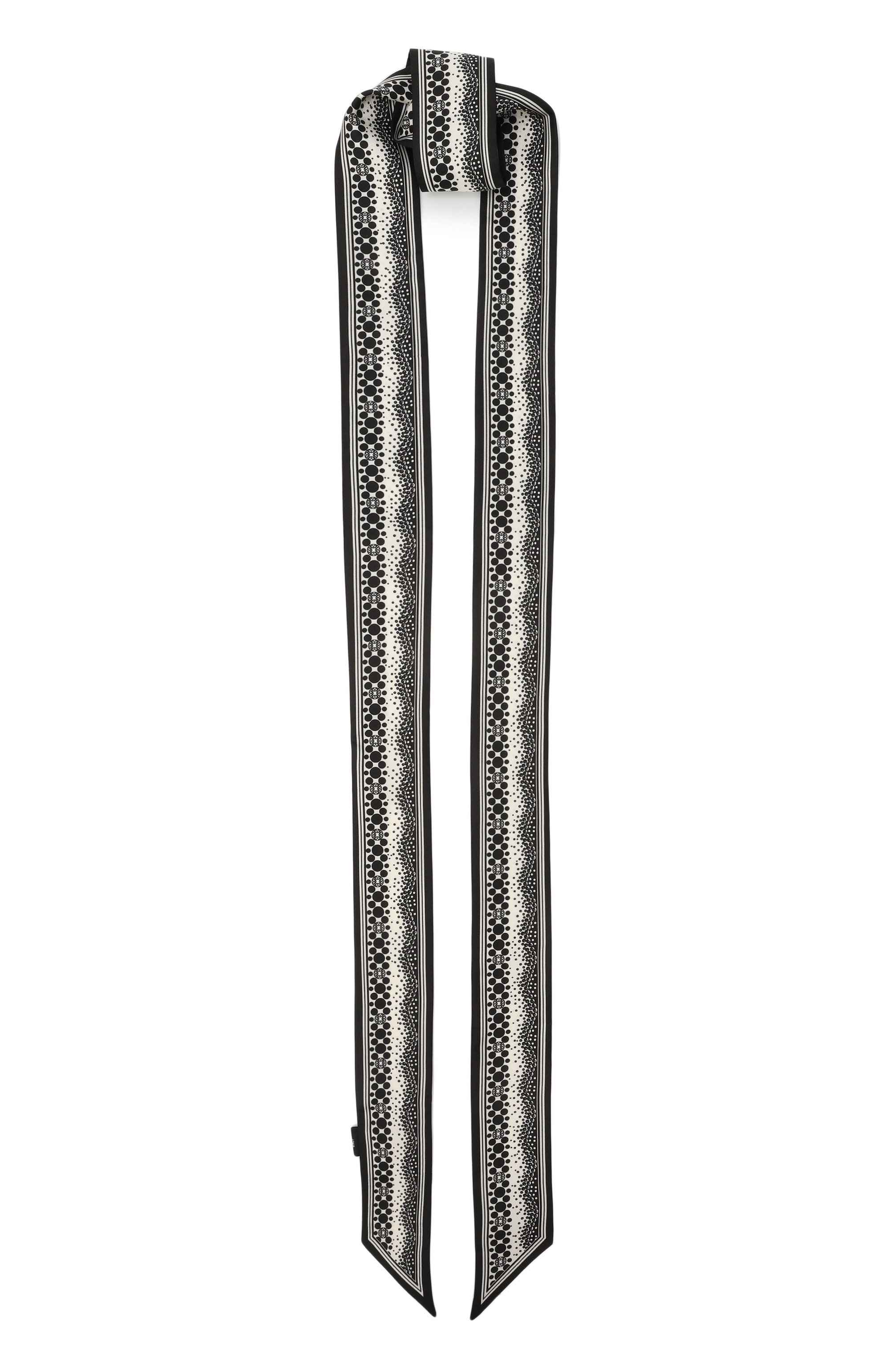 Шелковый шарф-твилли ELIE SAAB черного цвета по цене 23150 руб., арт. SE520BSS092S24, фото 1 Шелковый шарф-твилли ELIE SAAB, арт. SE520BSS092S24, фото 1