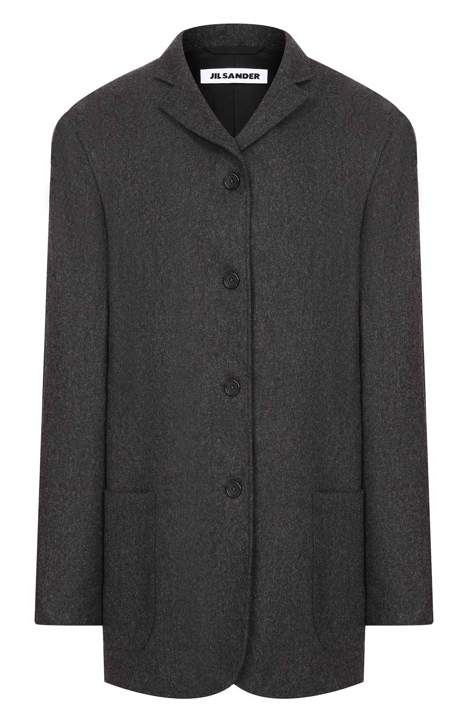 Шерстяной жакет JIL SANDER темно-серого цвета по цене 399000 руб., арт. J02BN0281/J40333, фото 1 Шерстяной жакет JIL SANDER, арт. J02BN0281/J40333, фото 1