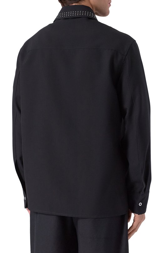 Шерстяная рубашка Jil Sander J22DL0318-J40249 Чёрный  J22DL0318-J40249 Фото 4