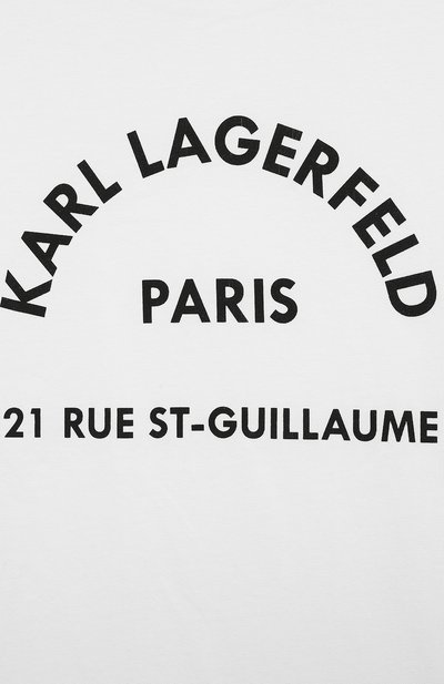 Хлопковая футболка KARL LAGERFELD KIDS, арт. Z30205, фото 3