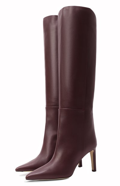 Женские кожаные сапоги alizze 85 JIMMY CHOO, арт. F_AL.EA/IZ/ZE KB 85/SUE_SQM.AL_5A_IZ/ZE KB 85