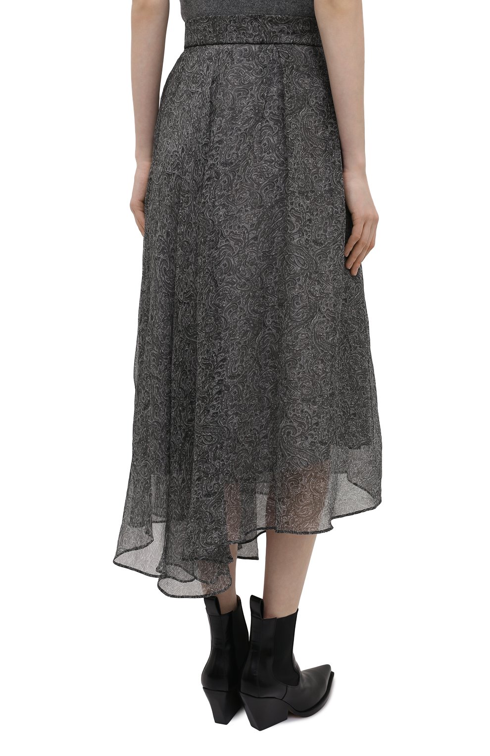 Шелковая юбка BRUNELLO CUCINELLI, арт. MPB33G3135, фото 4