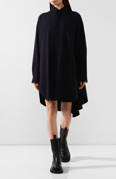 Платье из шерсти и вискозы YOHJI YAMAMOTO, арт. YC-D31-128, фото 2