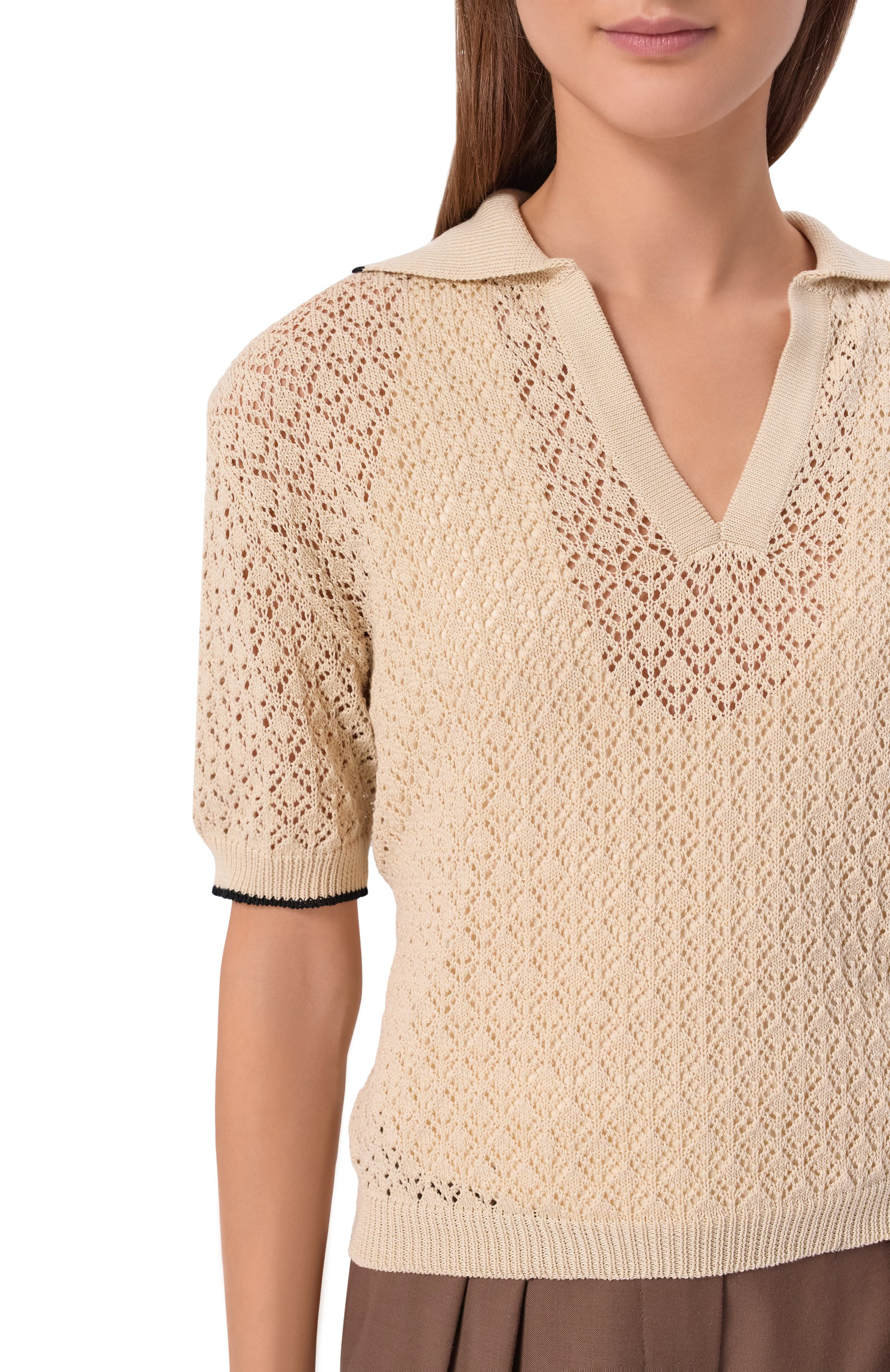 Хлопковое поло AGNONA, арт. K311055E/7C080PE, фото 5