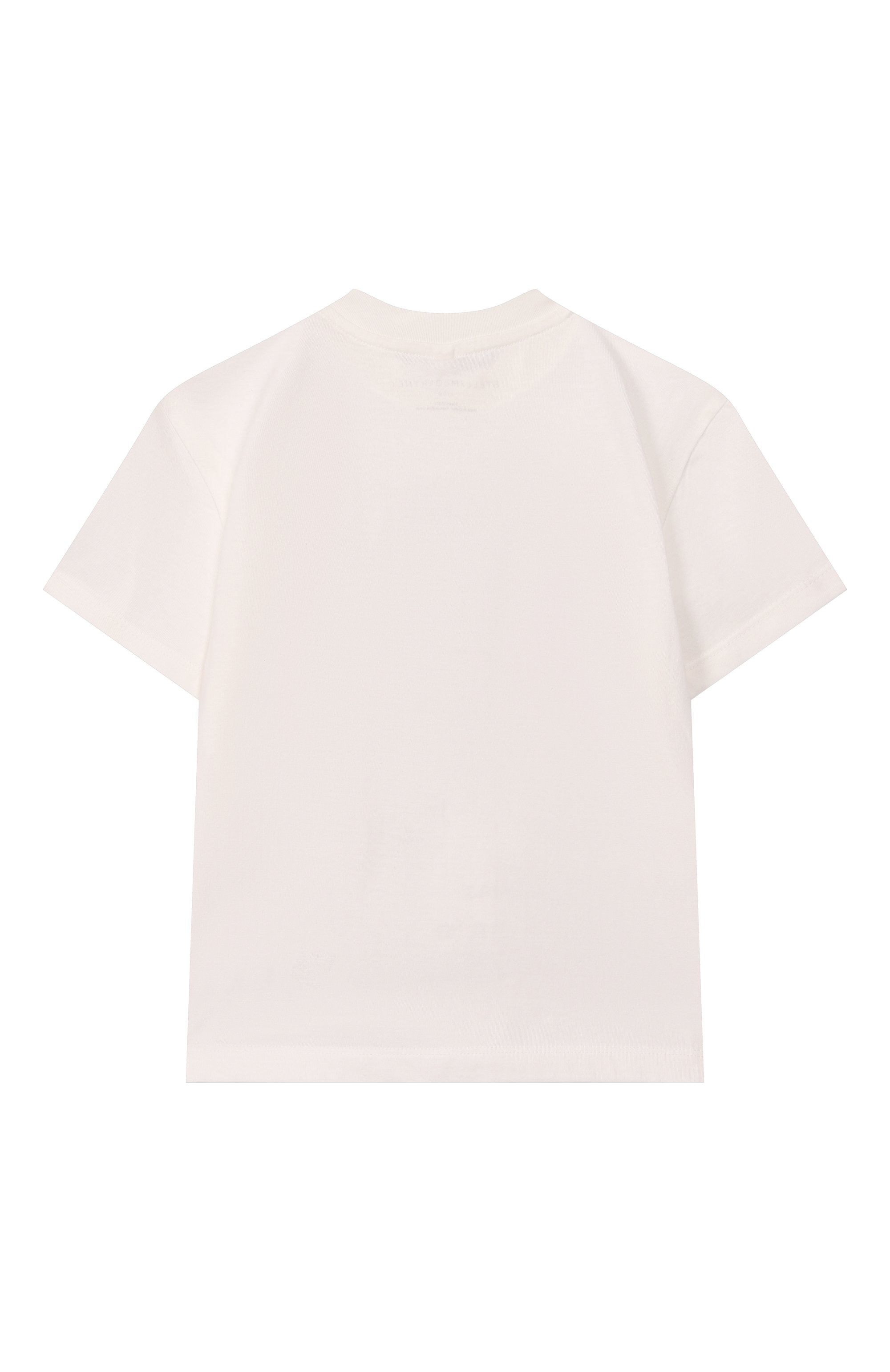 Хлопковая футболка STELLA MCCARTNEY кремового цвета по цене 8530 руб., арт. TY8P81, фото 2 Хлопковая футболка STELLA MCCARTNEY, арт. TY8P81, фото 2