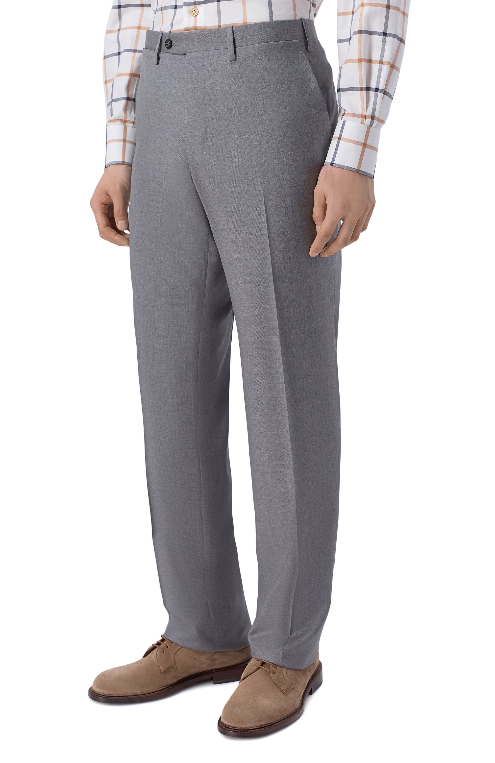 Шерстяные брюки KITON серого цвета по цене 213000 руб., арт. UPNFCK0626G, фото 3 Шерстяные брюки KITON, арт. UPNFCK0626G, фото 3