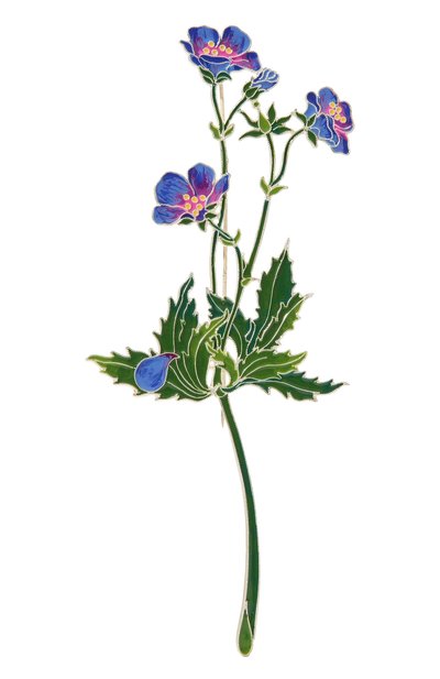 Брошь герань лесная РУССКИЕ САМОЦВЕТЫ, арт. 41536, фото 1