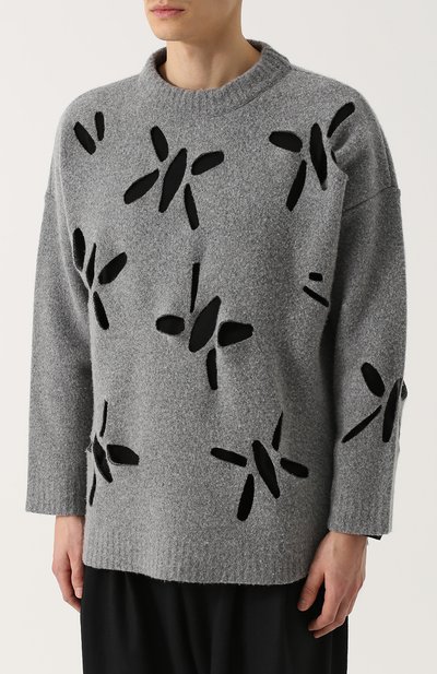 Шерстяной джемпер свободного кроя с перфорацией OAMC, арт. I024545, фото 3