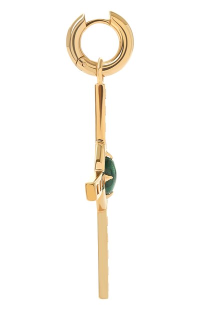 Моносерьга-крест с малахитом и аметистами MOONKA, арт. ai-bg-erc-mal1, фото 4