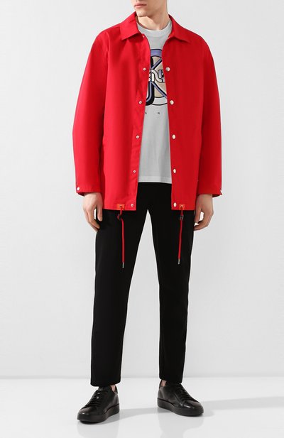 Хлопковые брюки прямого кроя с поясом на резинке EMPORIO ARMANI, арт. 8N1P87/1J07Z, фото 2