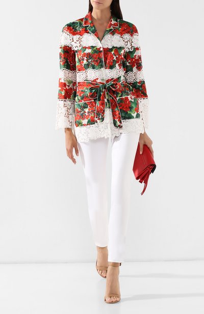 Блузка из смеси хлопка и шелка DOLCE & GABBANA, арт. F5J99Z/FGMFJ, фото 2