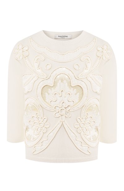 Женский пуловер из смеси шерсти и кашемира VALENTINO, арт. TB0KCB285G3