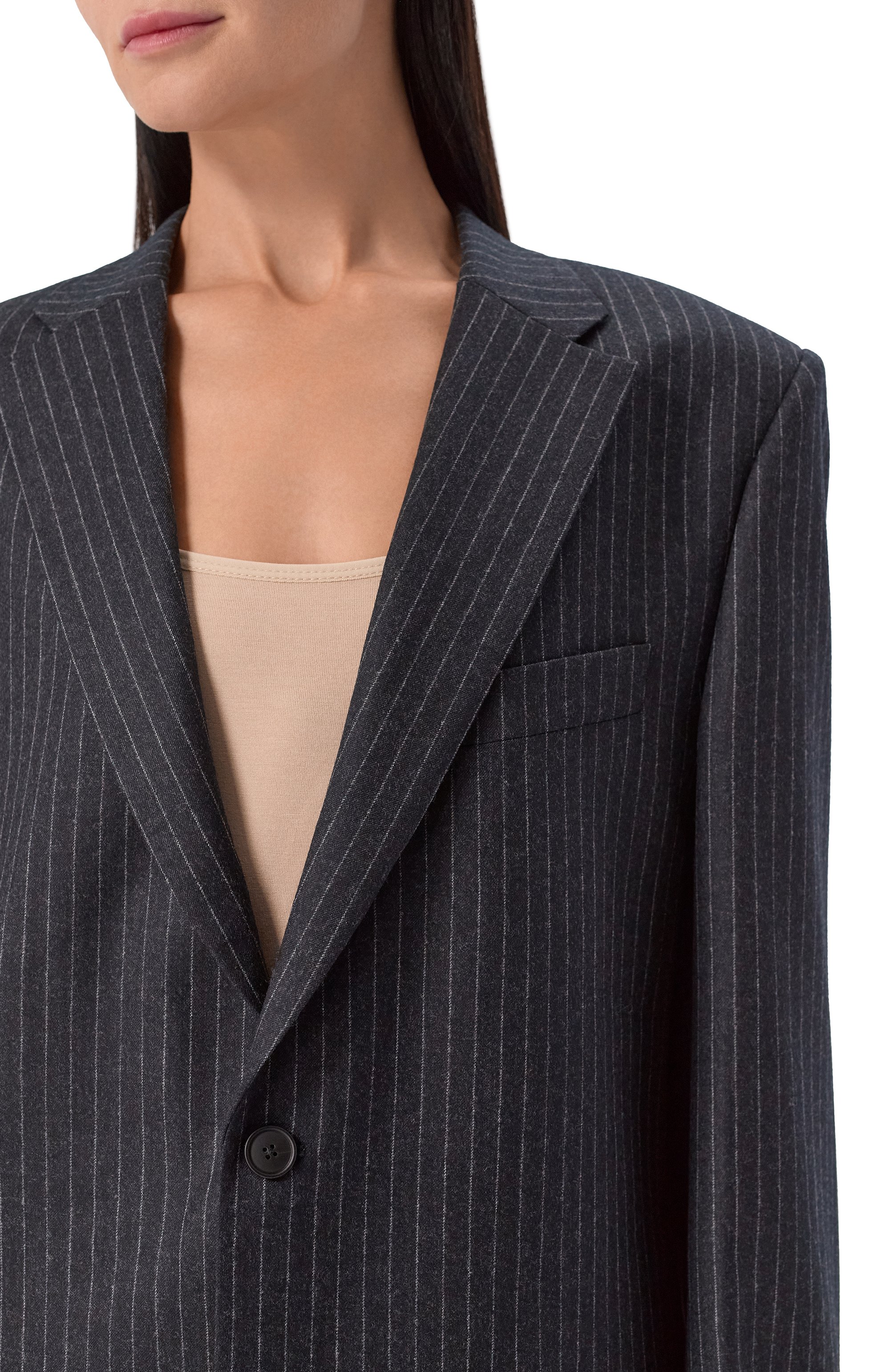 Шерстяной жакет PETAR PETROV темно-серого цвета по цене 230000 руб., арт. F25TJ9B/W00L, фото 5 Шерстяной жакет PETAR PETROV, арт. F25TJ9B/W00L, фото 5