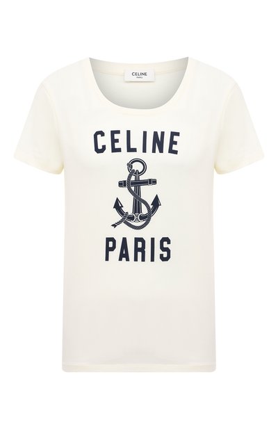Женская хлопковая футболка CELINE, арт. 2X585114L