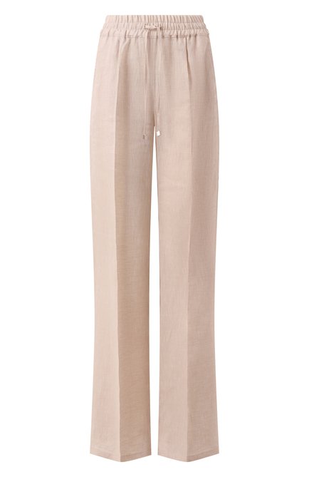 Женские льняные брюки KITON бежевого цвета по цене 0 руб., арт. D48122H0638811 | Фото 1