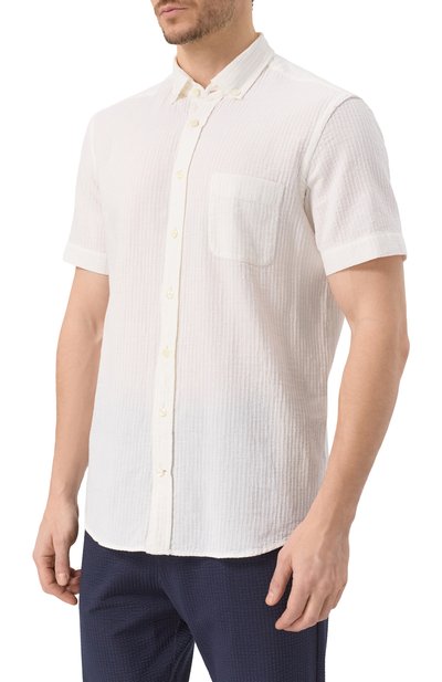 Рубашка изо льна и хлопка VAN LAACK кремового цвета по цене 23800 руб., арт. VL-R0Y-S-TFWK/150075, фото 3 Рубашка изо льна и хлопка VAN LAACK, арт. VL-R0Y-S-TFWK/150075, фото 3